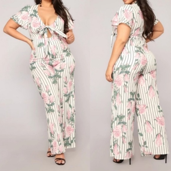 Fashion Nova Floral print jumpsuit Large - Picture 2 of 16